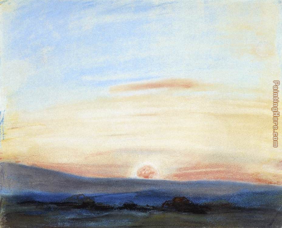 Setting Sun painting - Eugene Delacroix Setting Sun art painting